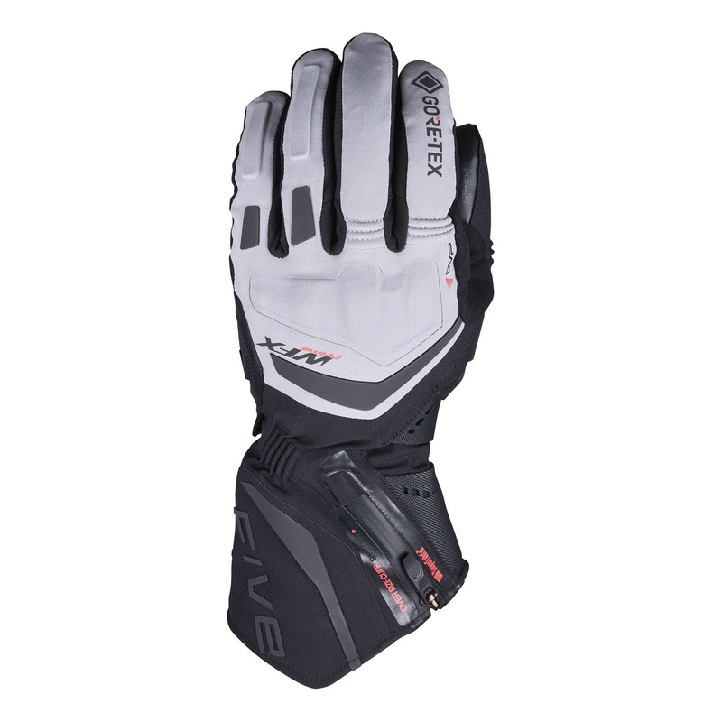 Gants cuir/textile Five WFX Prime Evo GTX noir/gris