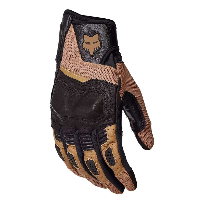 Gants cuir/textile Fox Racing Bomber Pro Air brun kaki foncé