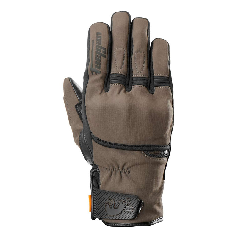 Gants cuir/textile Furygan Jet All Season D3O Evo marron