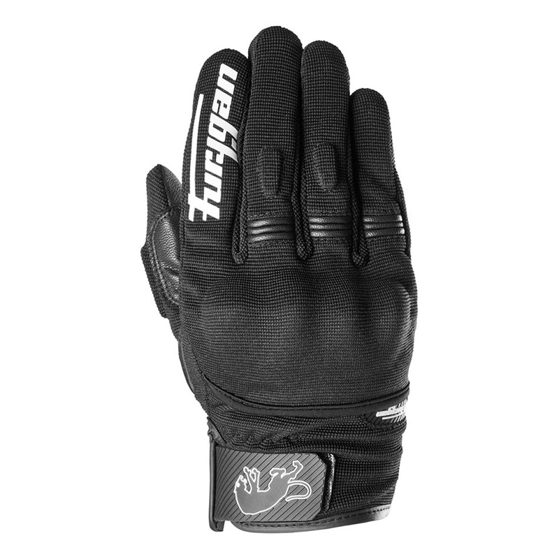 Gants cuir/textile Furygan Jet D3O Evo noir/blanc- S