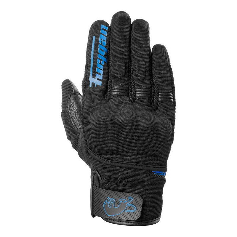 Gants cuir/textile Furygan Jet D3O Evo noir/bleu- S