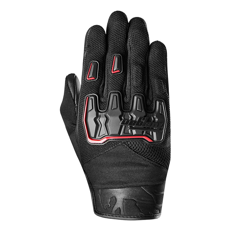Gants cuir/textile Furygan Shade noir/rouge