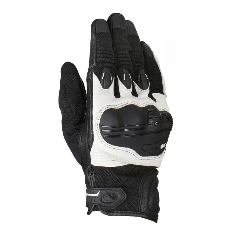 Gants cuir/textile Furygan Waco noir/blanc- S