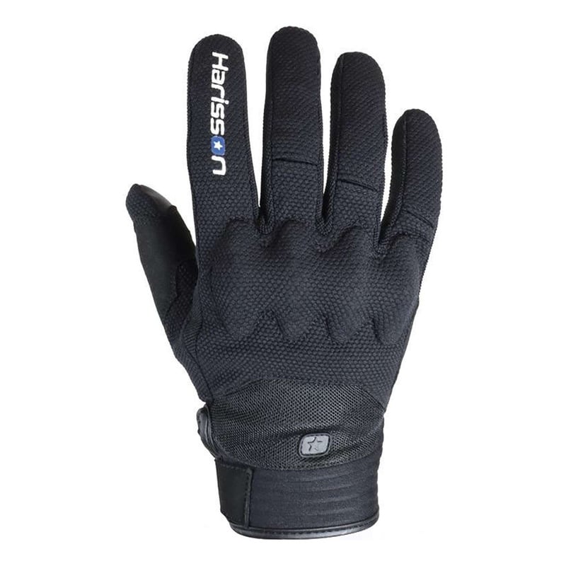 Gants cuir/textile Harisson Match noir