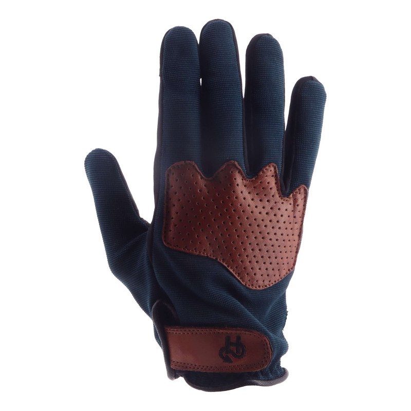 Gants cuir/textile Helstons Dune bleu/tan