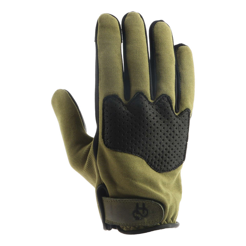 Gants cuir/textile Helstons Dune kaki/noir