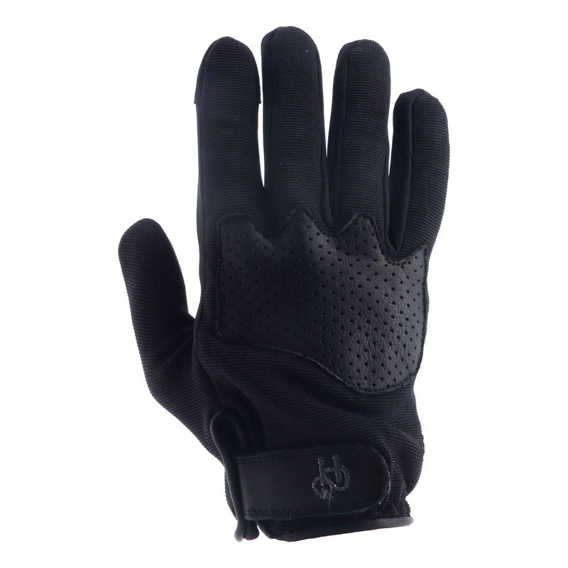 Gants cuir/textile Helstons Dune noir/noir