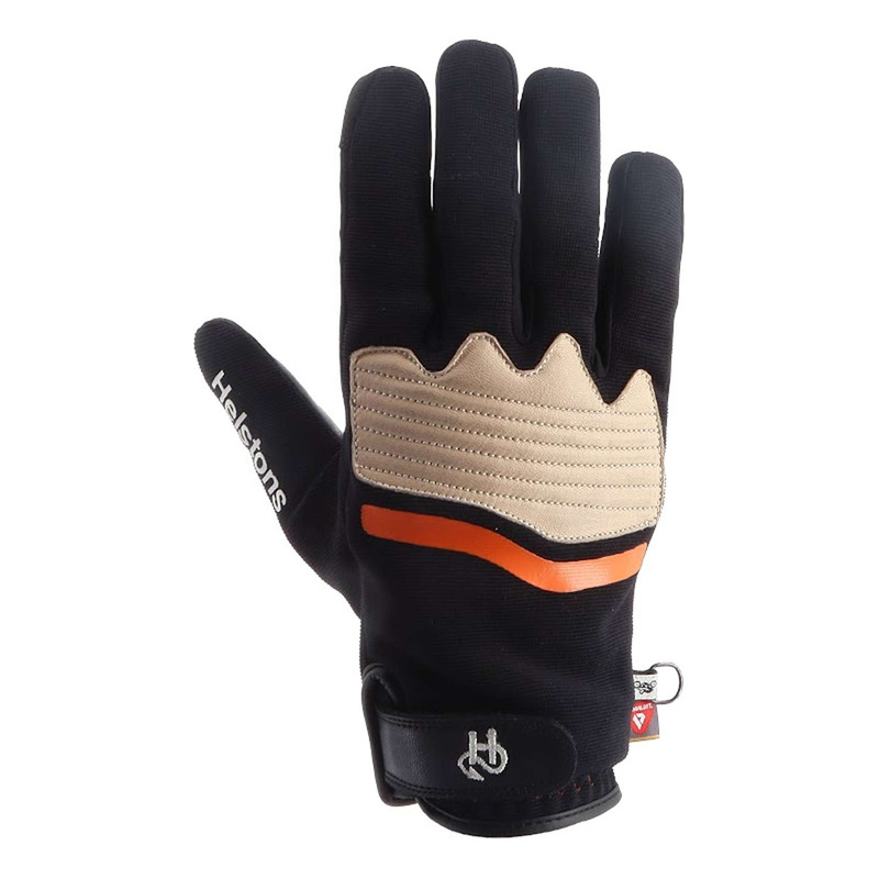 Gants cuir/textile Helstons Jazz orange/noir- T8