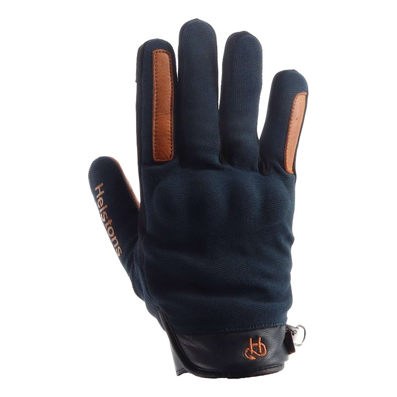 Gants cuir/textile Helstons Melody Hiver bleu/gold/noir- T9