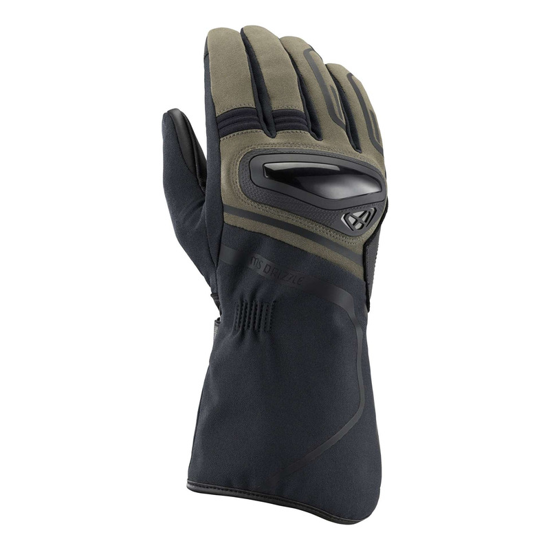 Gants cuir/textile Ixon MS Drizzle khaki/black