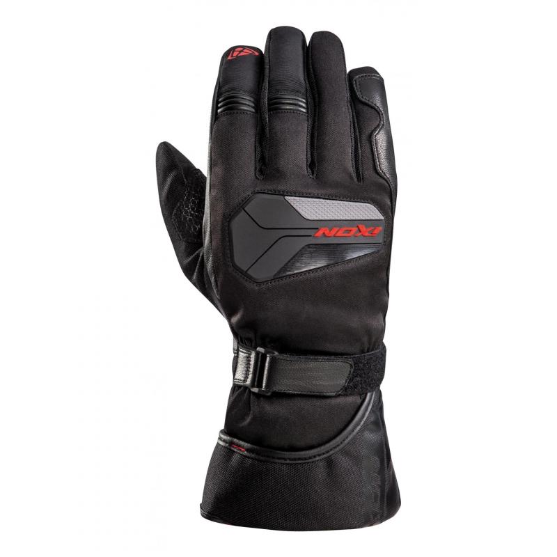 Gants cuir/textile Ixon Pro Atom noir/rouge- S