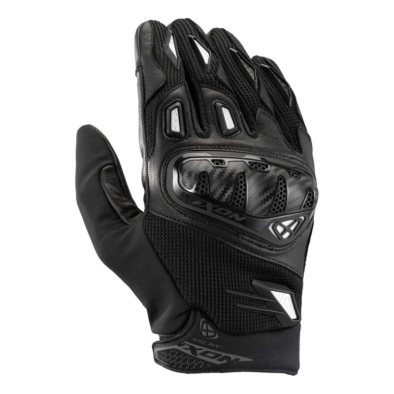 Gants cuir/textile Ixon Rise Air 2 black/white- M