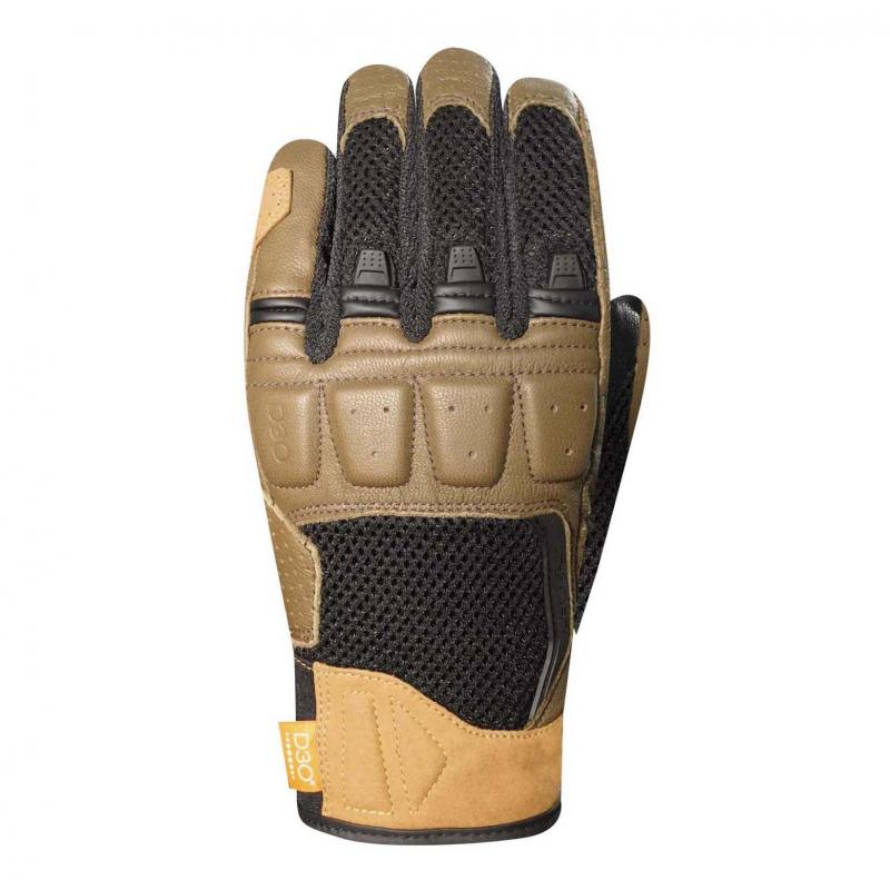 Gants cuir/textile Racer Ronin noir/sable- S