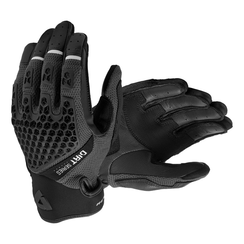 Gants cuir/textile Rev’It Caliber 2 noir/gris