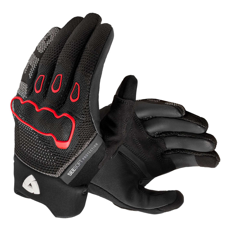 Gants cuir/textile Rev’It Hyperspeed 3 black/neon red