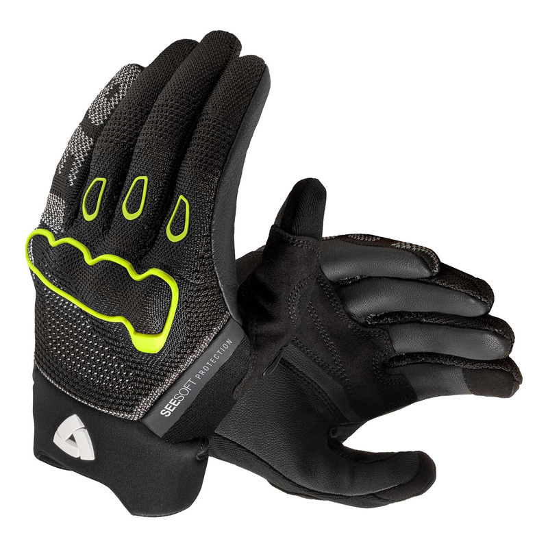 Gants cuir/textile Rev’It Hyperspeed 3 black/neon yellow