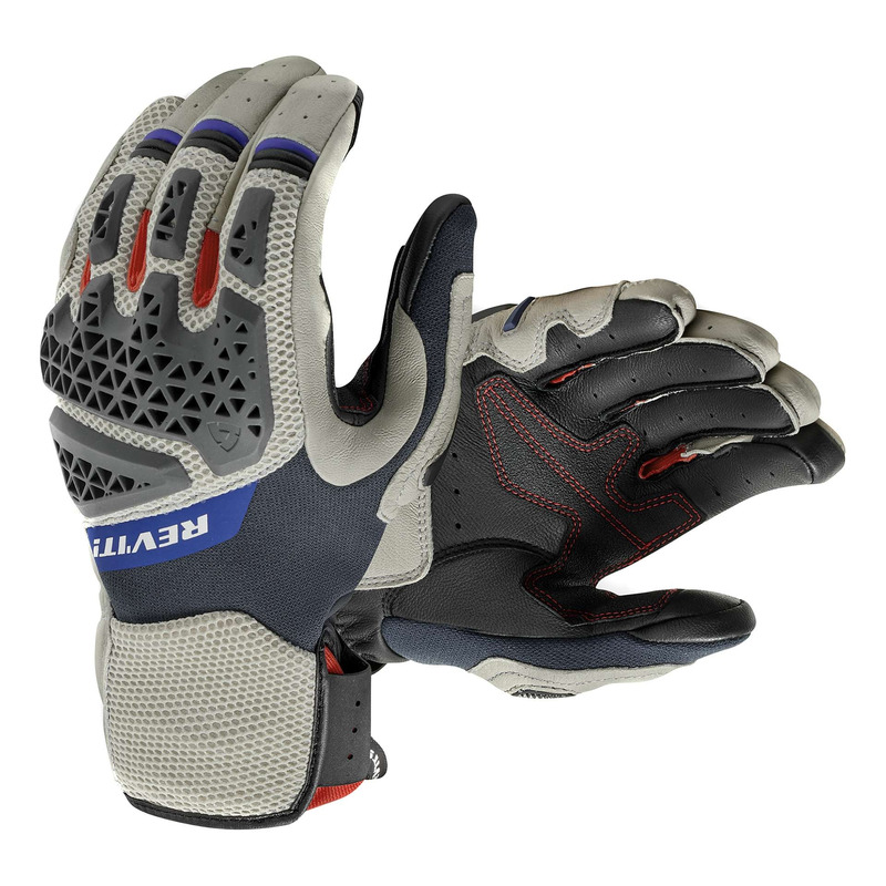 Gants cuir/textile Rev’It Sand 5 silver/red
