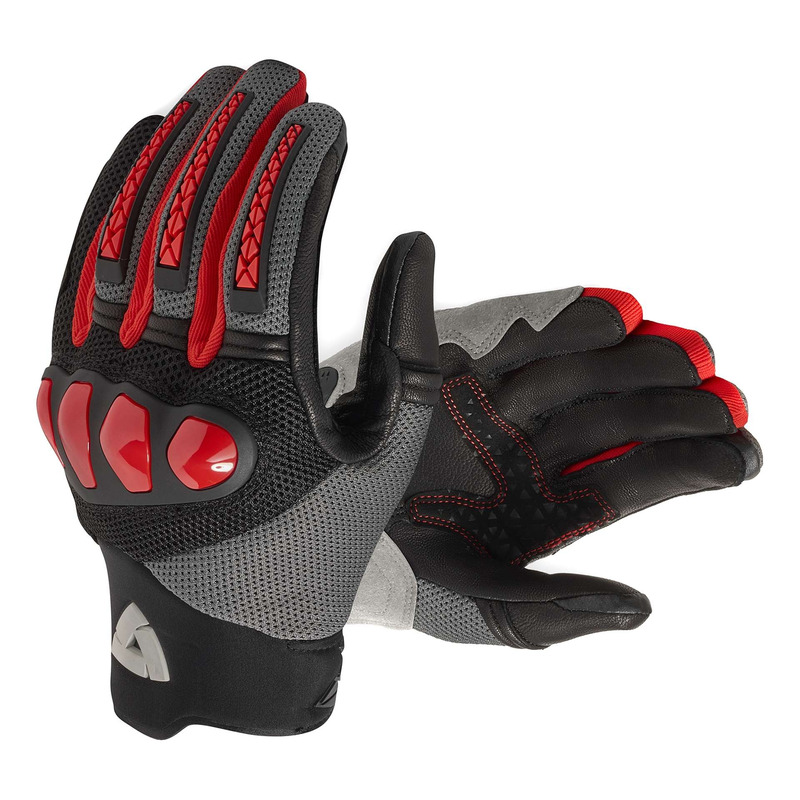Gants cuir/textile Rev’It Speedart Air grey/red