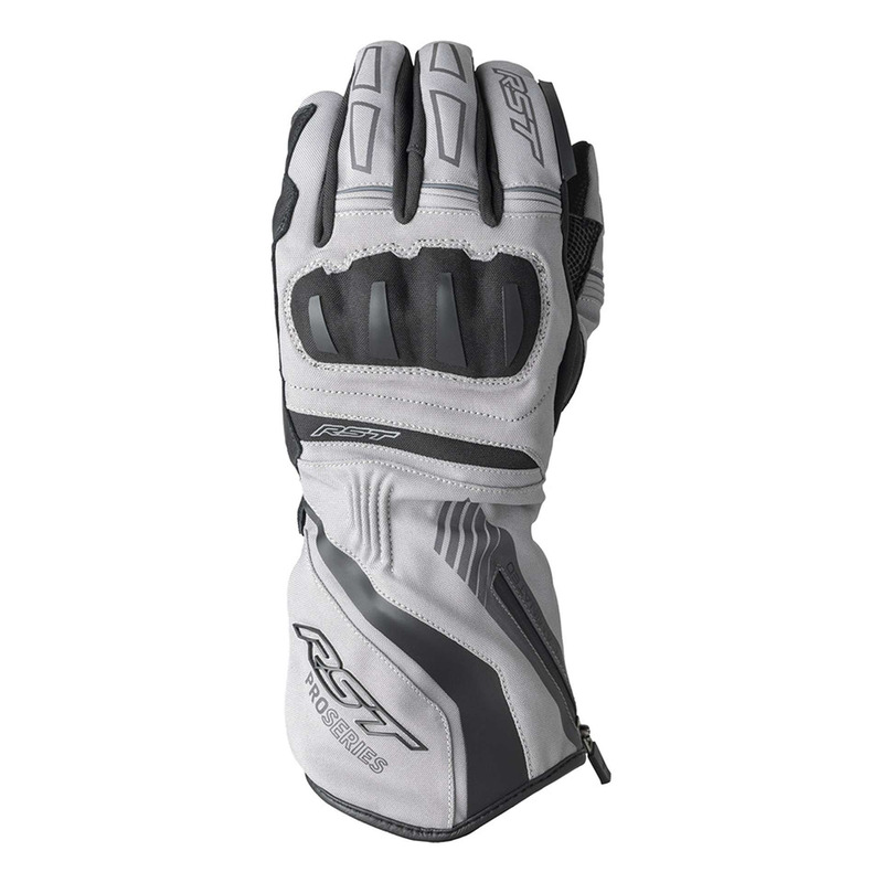 Gants cuir/textile RST Pro Series Vega noir/argent