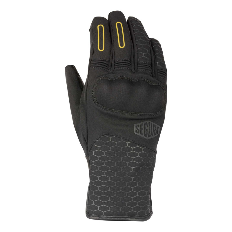 Gants cuir/textile Segura Natcho noir/jaune