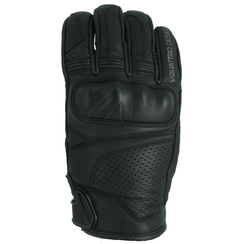 Gants cuir V’Quattro Castello noir- M