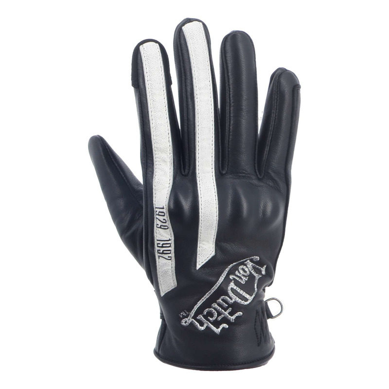 Gants cuir Von Dutch x Helstons Hawk noir/blanc- T13