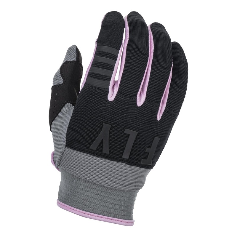 Gants enfant Fly Racing F-16 gris/noir/rose- Y-3XS/1
