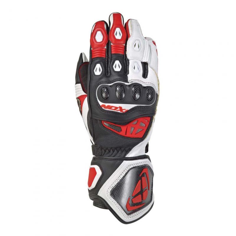 Gants été cuir Ixon RS Genius 2 noir/blanc/rouge- XS