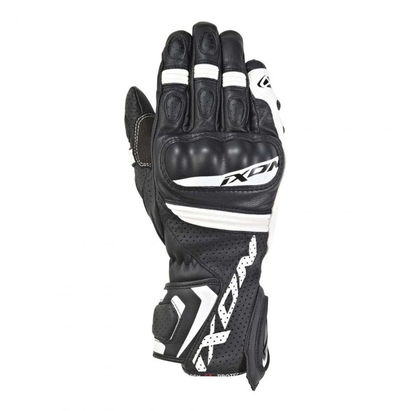 Gants été cuir Ixon RS Tempo Air noir/blanc- S