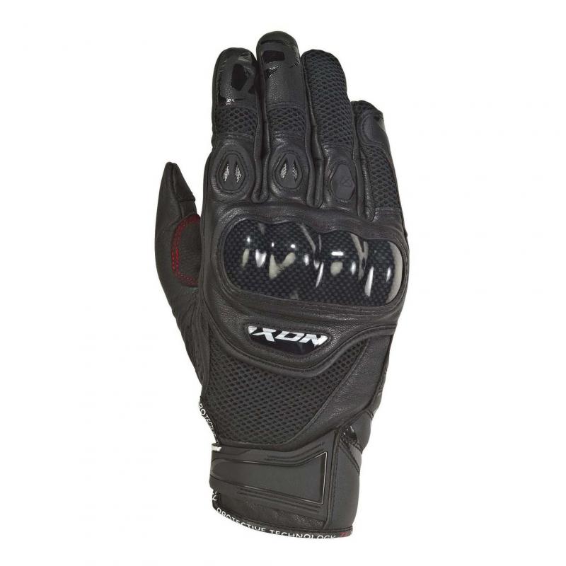 Gants été cuir/textile Ixon RS Recon Air noir- S