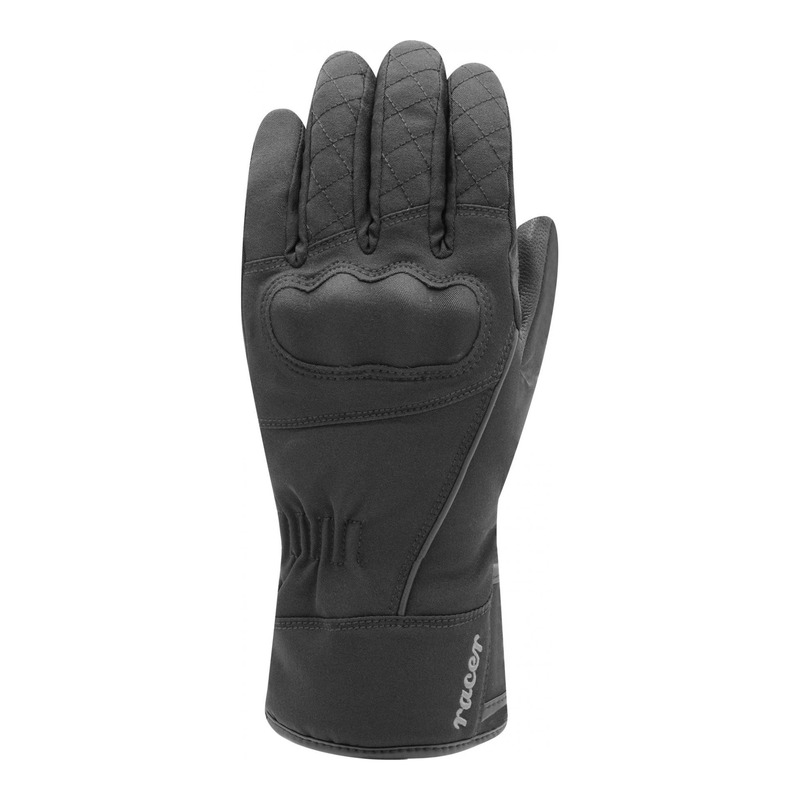 Gants femme cuir/textile Racer Sierra 2 noir- XS