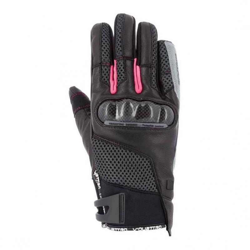 Gants femme V'Quattro SP 18 Lady noir/rose- XS