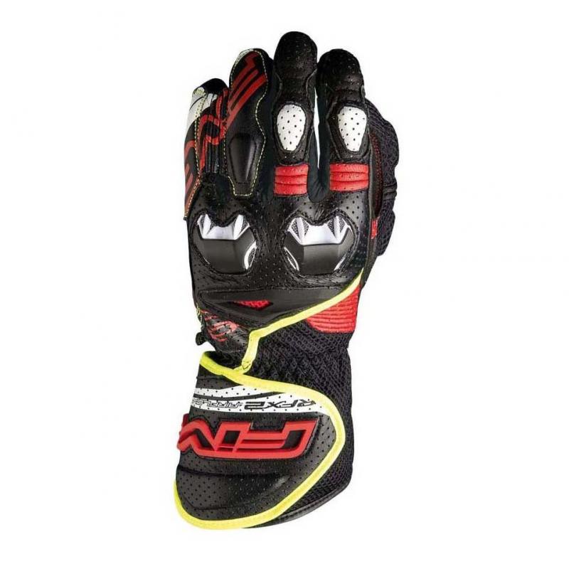 Gants Five RFX2 AIRFLOW noir/jaune fluo/rouge- XS