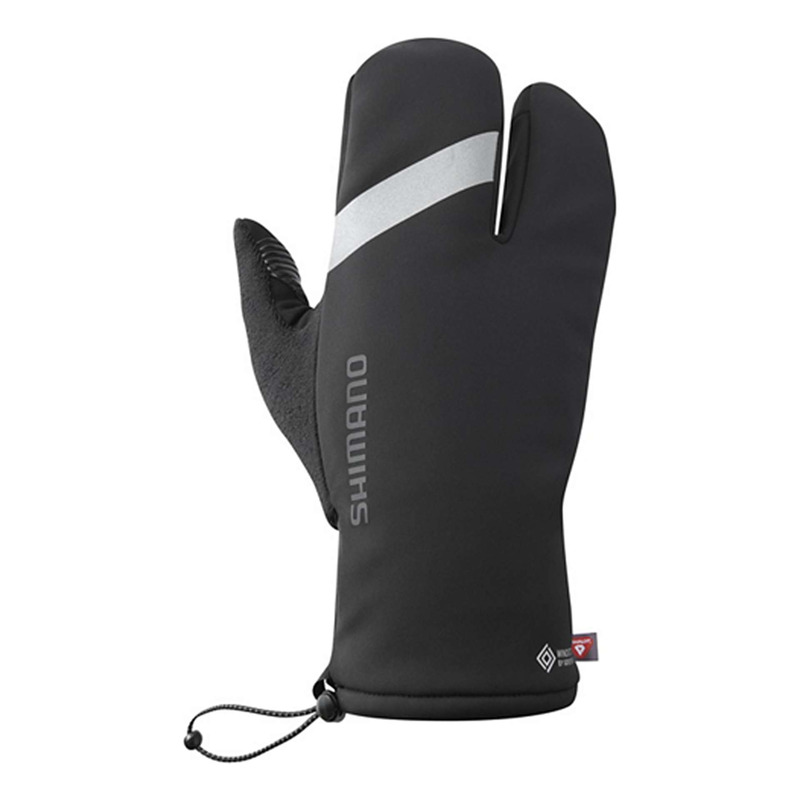 Gants Long Hiver Shimano WINDSTOPPER® PRIMALOFT® 2X2 Doigts Noir