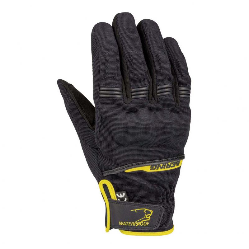 Gants textile Bering Borneo noir/jaune fluo- T8
