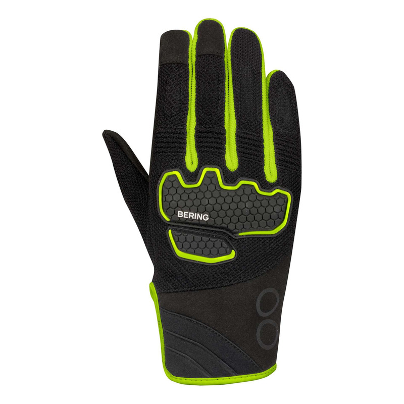 Gants textile Bering Breeze noir/jaune fluo