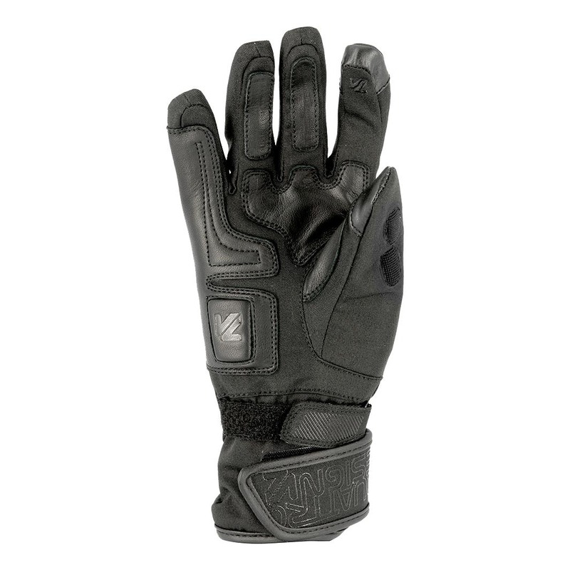 Gants textile/cuir femme V'Quattro Courtney noir- XS