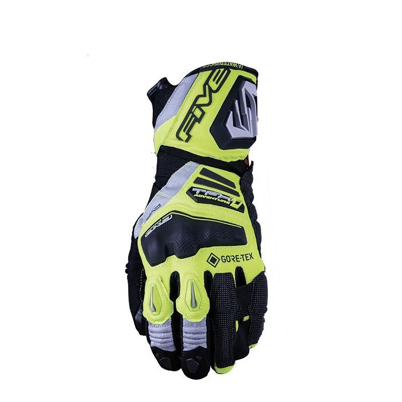Gants textile/cuir Five TFX1 GTX jaune fluo/gris- XS