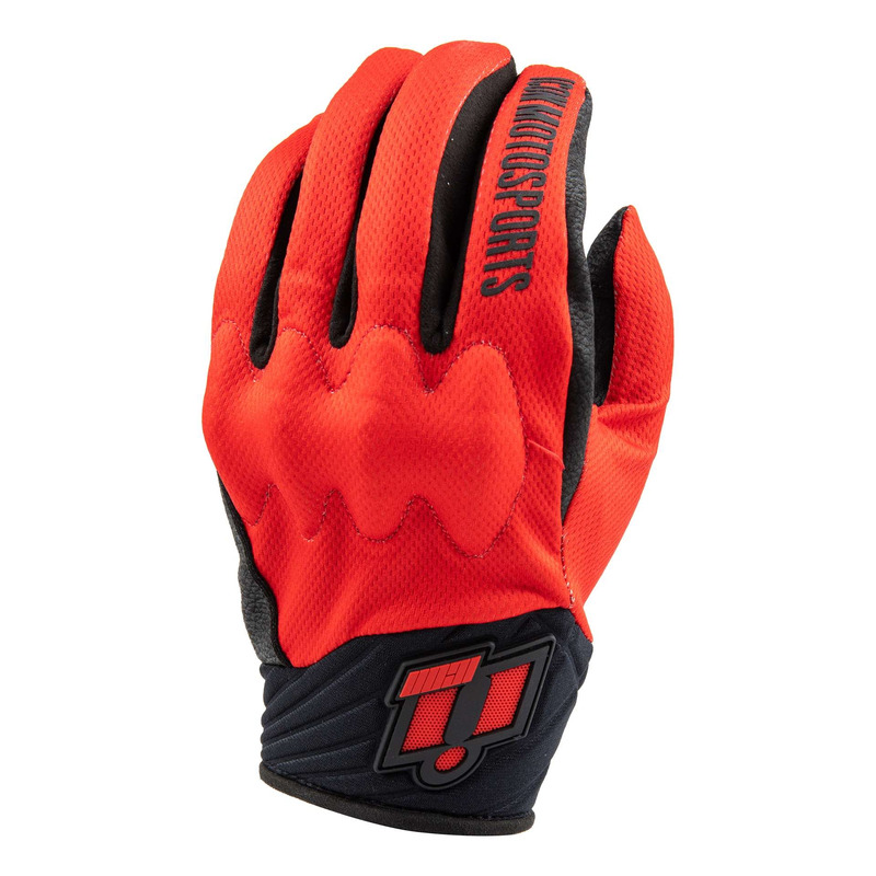 Gants textile/cuir Icon Anthem 3 rouge