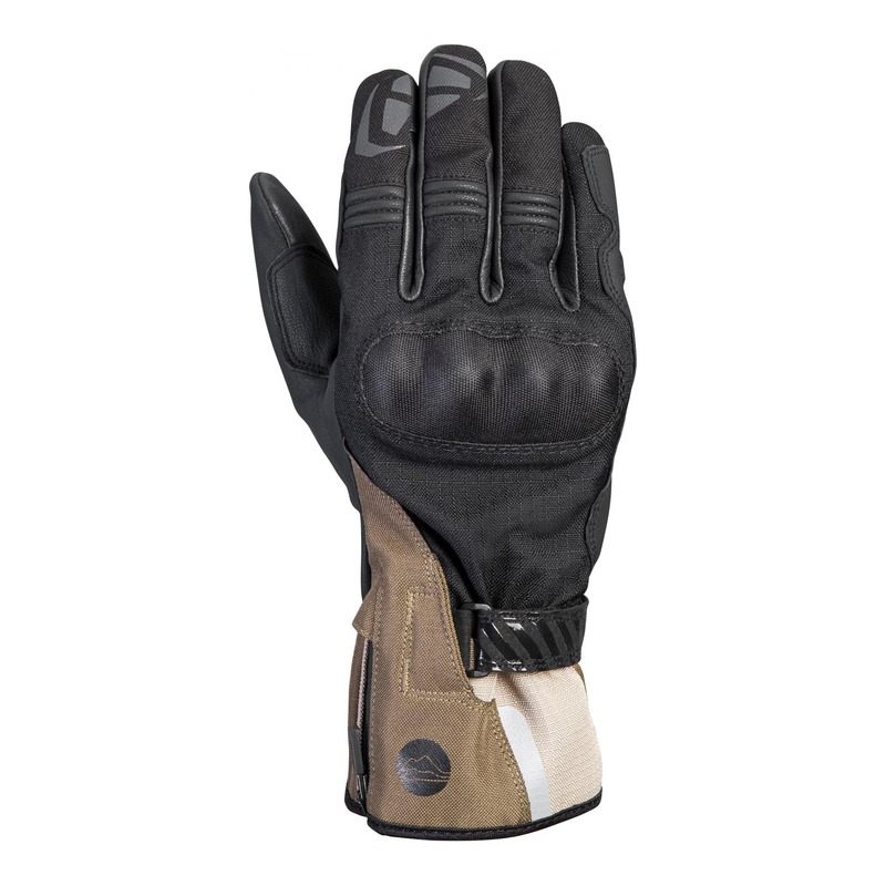 Gants textile/cuir Ixon MS Loki noir/marron/sable- S
