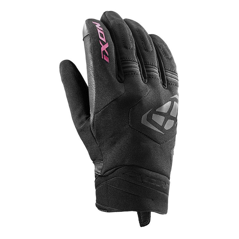 Gants textile/cuir Ixon MS-Mig 2 WP Lady noir/fuschia