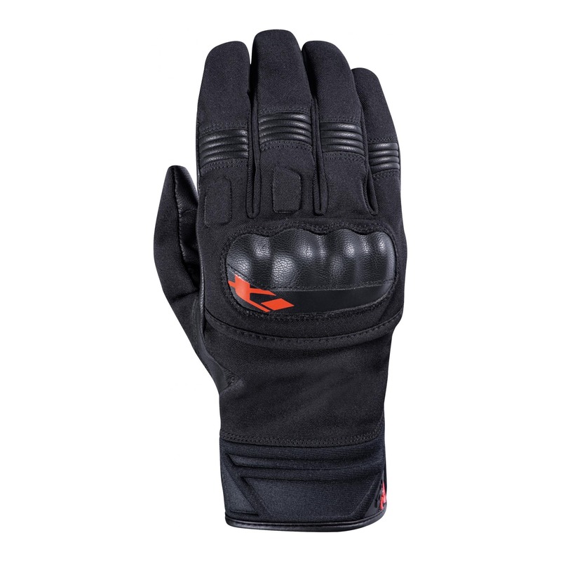 Gants textile/cuir Ixon MS Picco noir/rouge- S