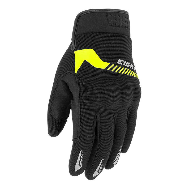 Gants textile Eight First noir/jaune
