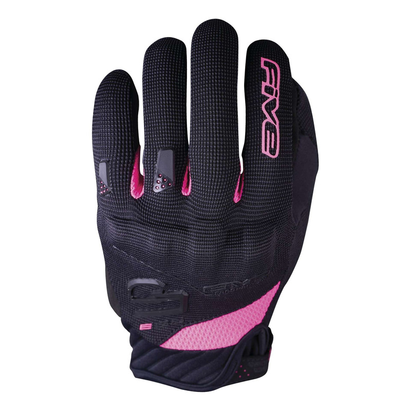 Gants textile enfant Five RS3 Evo Kid black/pink fluo