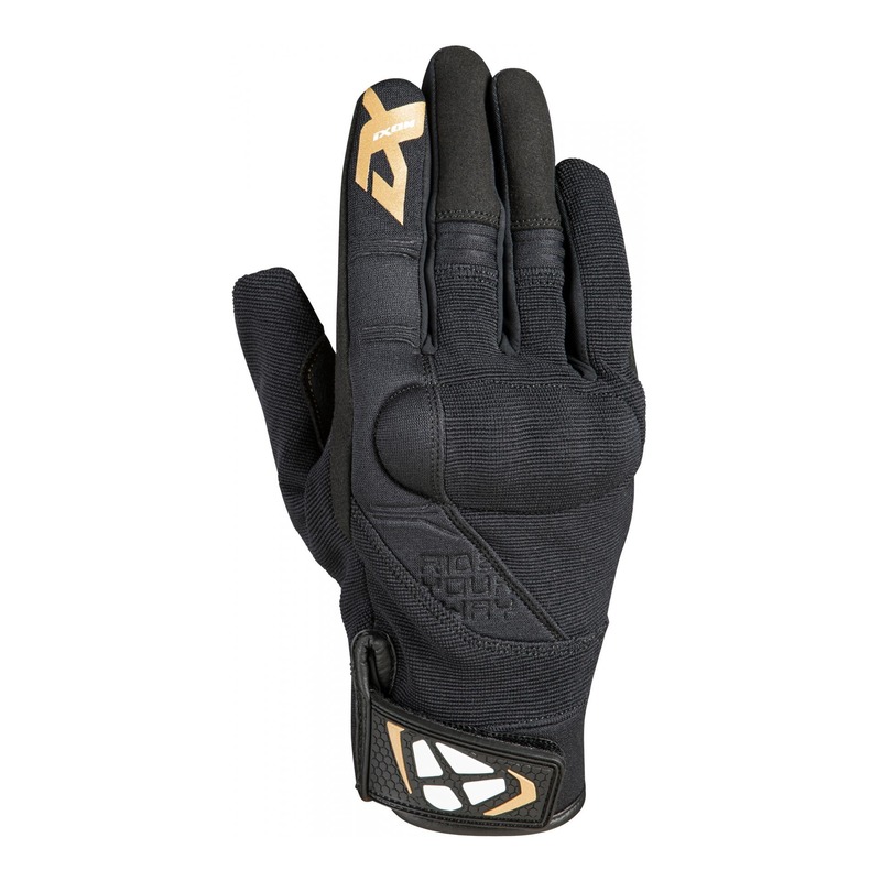 Gants textile femme Ixon RS Delta lady noir/blanc/or- XS