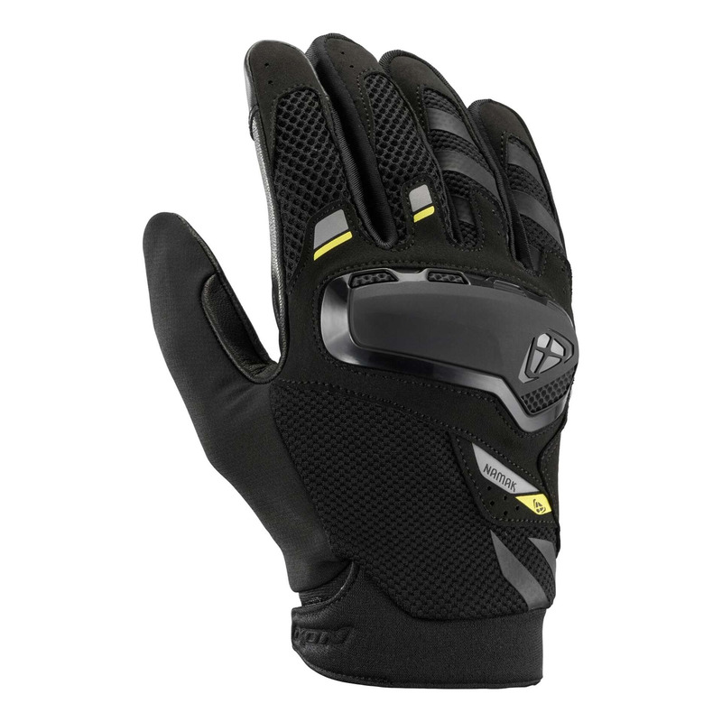 Gants textile Ixon Namak black/bright yellow