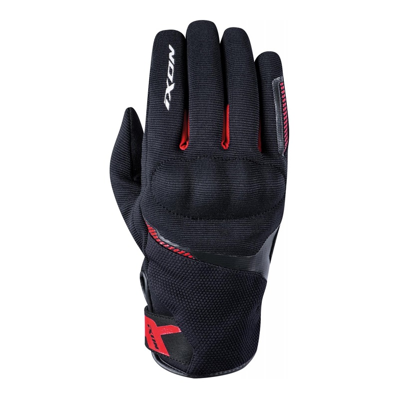 Gants textile Ixon Pro Blast noir/rouge- S