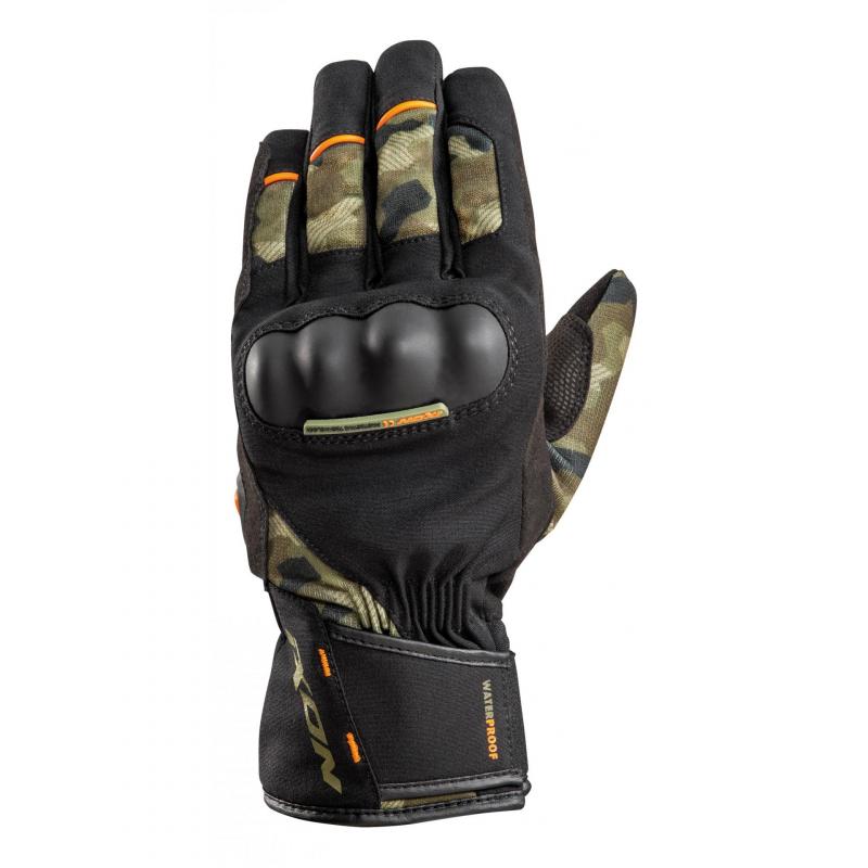 Gants textile Ixon Pro Russel kaki camo/orange- S