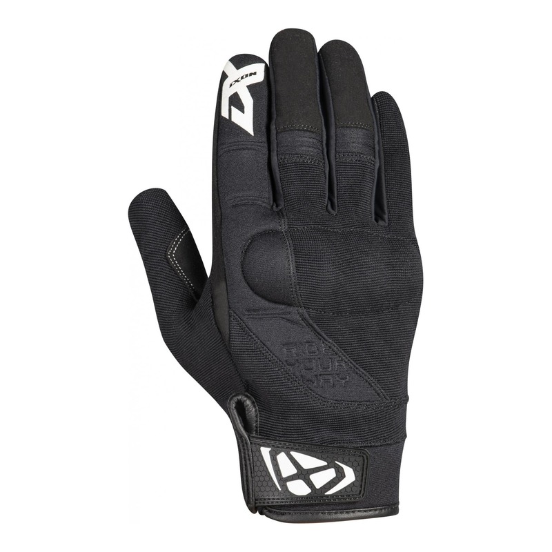 Gants textile Ixon RS Delta noir/blanc- S