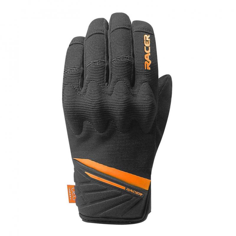 Gants textile Racer Roca 2 noir/orange- S